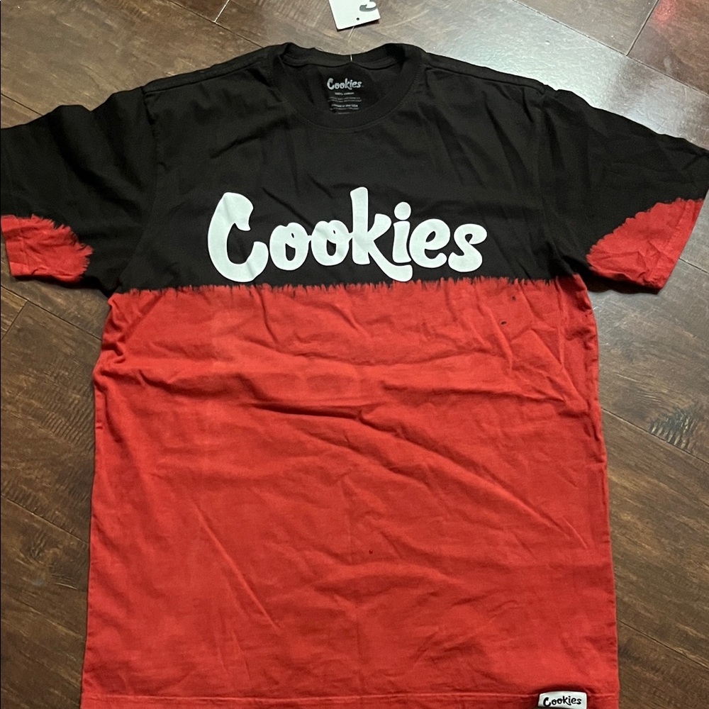 Cookies Men's Black and Red Short Sleeve Logo Tee